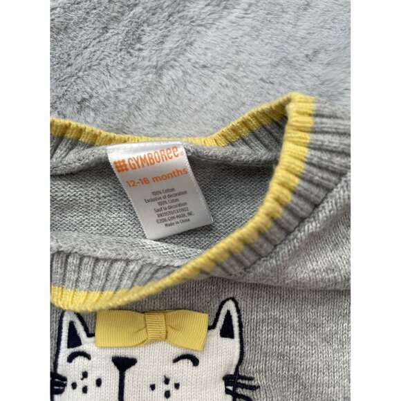 Gymboree Toddler Grey & Yellow Sweater - Picture 3 of 4